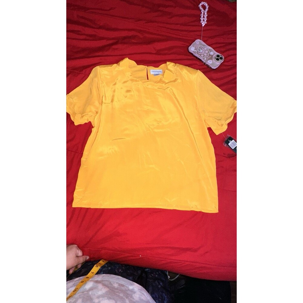 Vintage Sara Stephen 70 /80  100% Polyester L Large Yellow